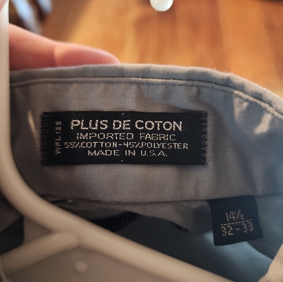 Christian Dior Monsieur Gray Button Down Size 14.5 32/33 - Picture 7 of 8